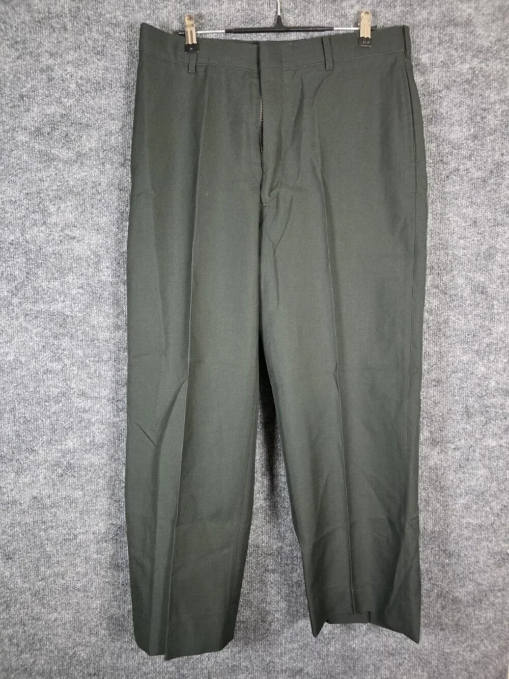 Vintage DSCP US Army Dress Pants Mens 33S Green Poly Wool Uniform Trousers 90s